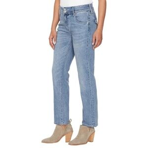 Hudson Jeans Women's Women's Mid-Rise Slim Straight Leg Jeans Icy Blue Size 12